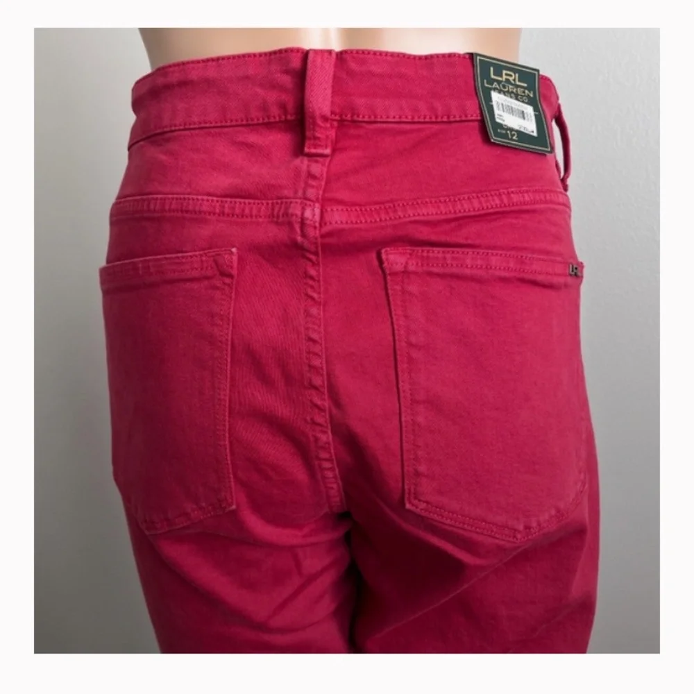Lauren Jeans Co. LRL Women’s Red Modern Straight Cropped Jeans size 12